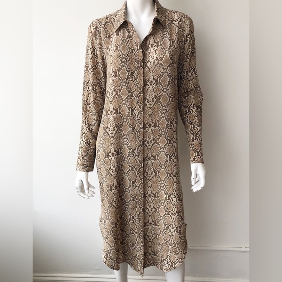 Anine Bing Chelsea Button Down Shirt Dress in Python - Picture 4 of 4